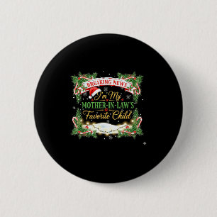 Badge Rond 5 Cm Enfant de beau-parent préféré Père Noël Noël Vacan