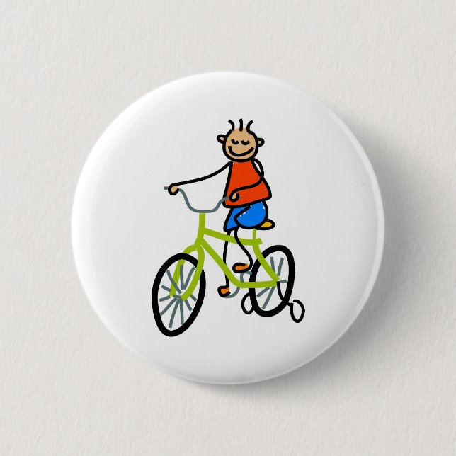 Badge Rond 5 Cm Enfant de bicyclette (Devant)