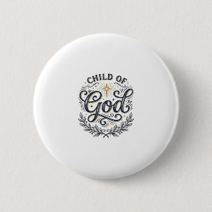 Badge Rond 5 Cm Enfant de Dieu Design de T-Shirt Gravure Vintage_1
