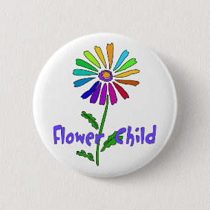 Badge Rond 5 Cm Enfant de fleur