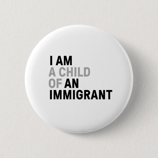 Badge Rond 5 Cm Enfant de goupille immigrée (Devant)