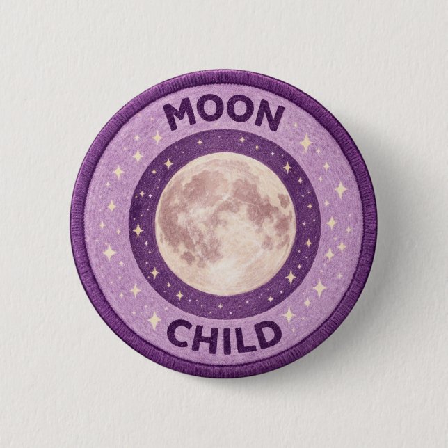 Badge Rond 5 Cm Enfant de la Lune (Devant)