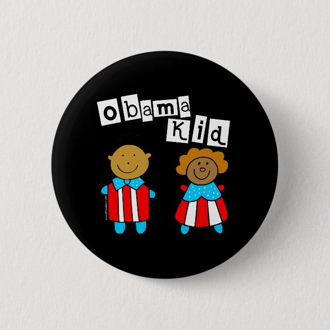 Badge Rond 5 Cm Enfant d'Obama (Devant)