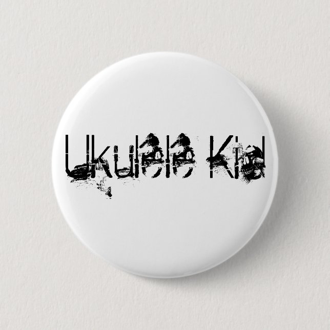 Badge Rond 5 Cm Enfant d'ukulélé (Devant)