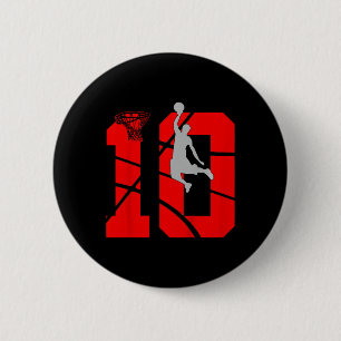 Badge Rond 5 Cm Enfants 10 ans 10e Bysketbyll Anniversaire fête