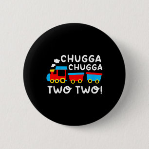 Badge Rond 5 Cm Enfants 2e anniversaire Boy Train Chugga Chugga De