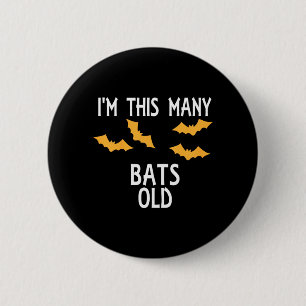 Badge Rond 5 Cm Enfants âgés de ce nombre de chauves-souris 4e ann