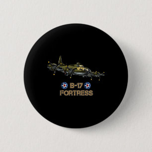 Badge Rond 5 Cm Enfants Avion Américain Ww2 B-17 Forteresse Volant