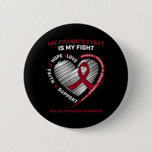 Badge Rond 5 Cm Enfants Bourgogne Cancer du Sang Papaw Myélome mul