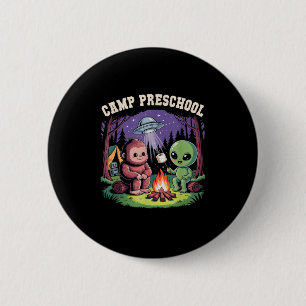 Badge Rond 5 Cm Enfants Camping Hors préscolaire Enfants Alien Cam