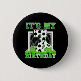Badge Rond 5 Cm Enfants C'est mon 7e anniversaire garçon drôle 7 a