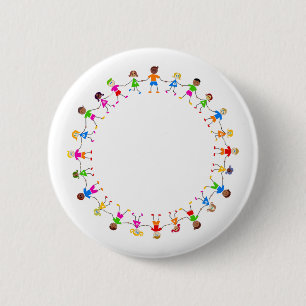 Badge Rond 5 Cm Enfants colorés