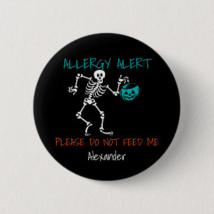 Badge Rond 5 Cm Enfants d'allergie alimentaire de Halloween
