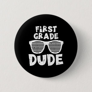 Badge Rond 5 Cm Enfants De 1Ere Année Dué Retour À L'École Premier