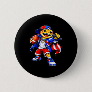 Badge Rond 5 Cm Enfants de Porto Rico fille drapeau musique coqui