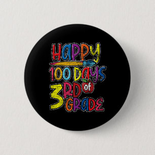 Badge Rond 5 Cm Enfants De Troisième Année Don 100 Jours D'École