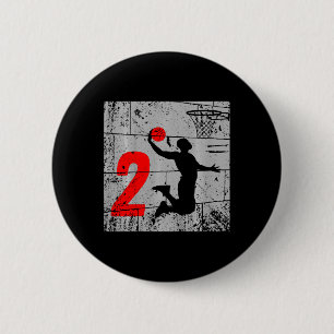 Badge Rond 5 Cm Enfants en détresse 2 ans 2e Bysketbyll Anniversai