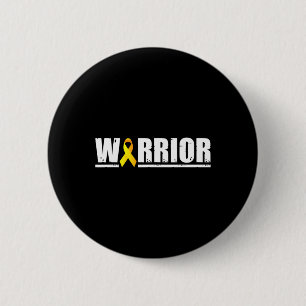 Badge Rond 5 Cm Enfants Enfance Cancer Guerrier pédiatrique Golden