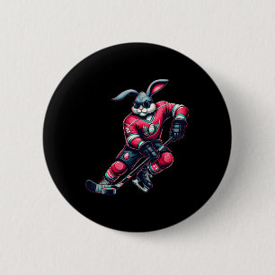 Badge Rond 5 Cm Enfants Garçons Joyeuses Pâques Lapin Jouant au Ho