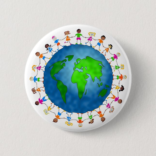 Badge Rond 5 Cm Enfants globaux (Devant)