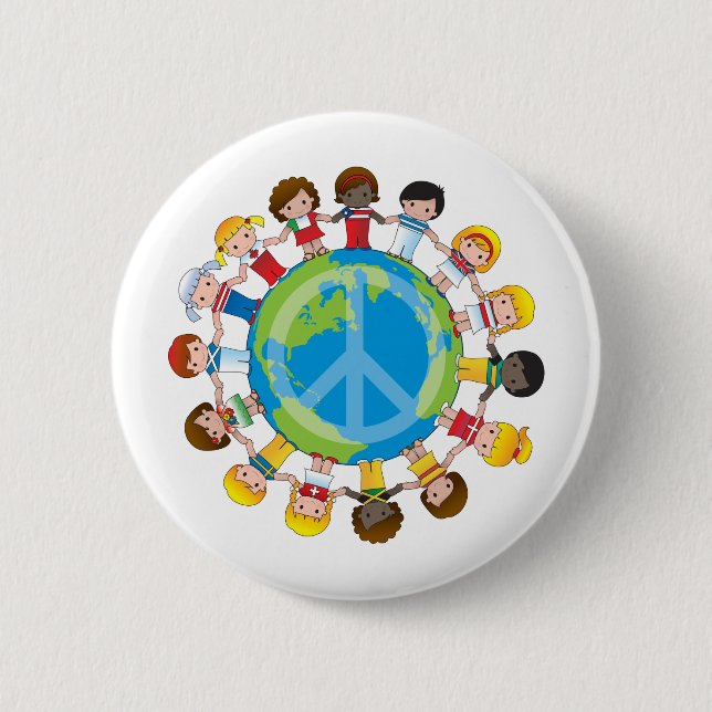 Badge Rond 5 Cm Enfants globaux (Devant)