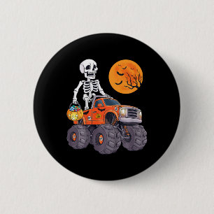 Badge Rond 5 Cm Enfants Halloween Skeleton équitation Monster Truc