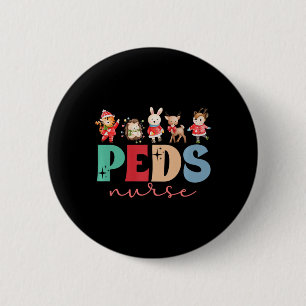 Badge Rond 5 Cm Enfants Infirmière Noël Infirmière pédiatrique Noë