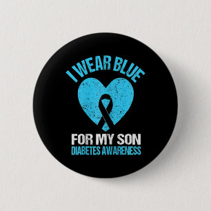 Badge Rond 5 Cm Enfants Je Porte Du Bleu Pour Mon Fils Sensibilisa