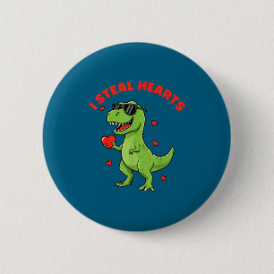 Badge Rond 5 Cm Enfants je vole des coeurs trex dino bébé garçon v