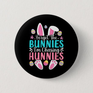 Badge Rond 5 Cm Enfants Jour de Pâques Bunny Oubliez les lapins Je