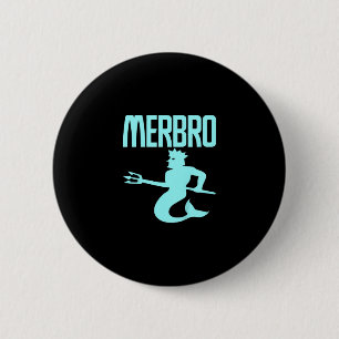 Badge Rond 5 Cm Enfants Majestic Merbro natation Merman Design