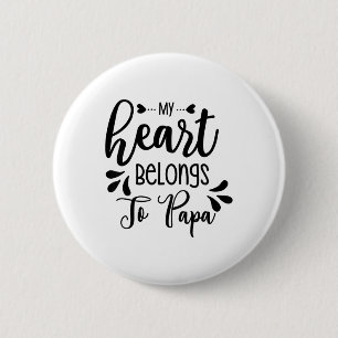 Badge Rond 5 Cm Enfants Mon Coeur Appartient À Papa Stepdad Papa P