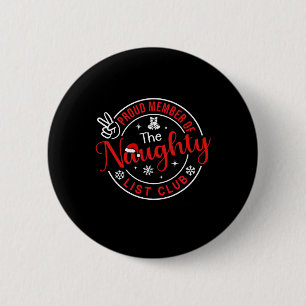 Badge Rond 5 Cm Enfants Noël Fier Membre De La Liste Des Méchants