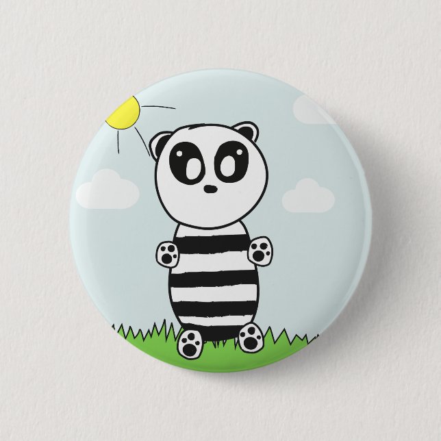 Badge Rond 5 Cm Enfants Panda  (Devant)