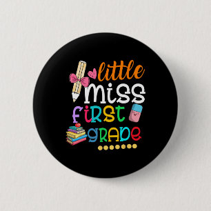 Badge Rond 5 Cm Enfants Petite Miss Première Année Retour À L'Écol