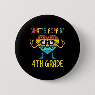 Badge Rond 5 Cm Enfants quoi poppin 4e année cœur fidget pop ça Fi