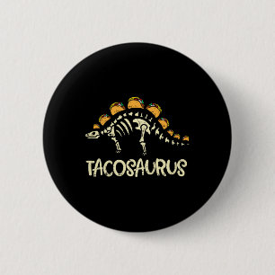 Badge Rond 5 Cm Enfants Tacosaurus Skeleton Dino Toddler Boys Cinc