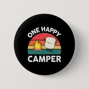 Badge Rond 5 Cm Enfants Un Happy Camper Tout-Petit Garçon Drôle Ma
