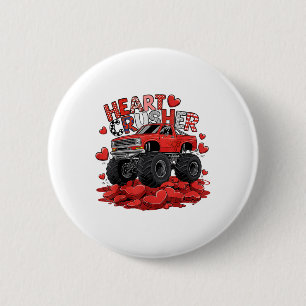 Badge Rond 5 Cm Enfants Valentines Jour Monster Truck Boys Toddler