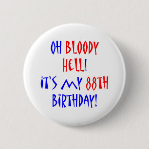 Badge Rond 5 Cm Enfer 88 sanglant