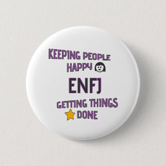 Badge Rond 5 Cm ENFJ "maintenant des personnes heureuses -