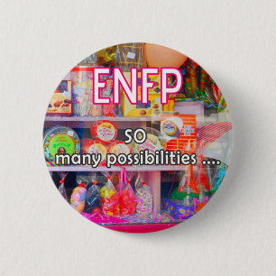 Badge Rond 5 Cm ENFP bouton de "tant de possibilités"