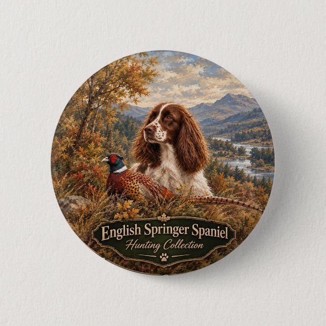 Badge Rond 5 Cm English Springer Spaniel  (Devant)