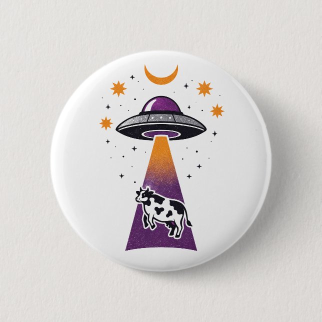 Badge Rond 5 Cm Enlèvement Alien (Devant)