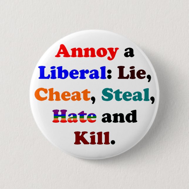 Badge Rond 5 Cm Ennuyez un libéral (Devant)