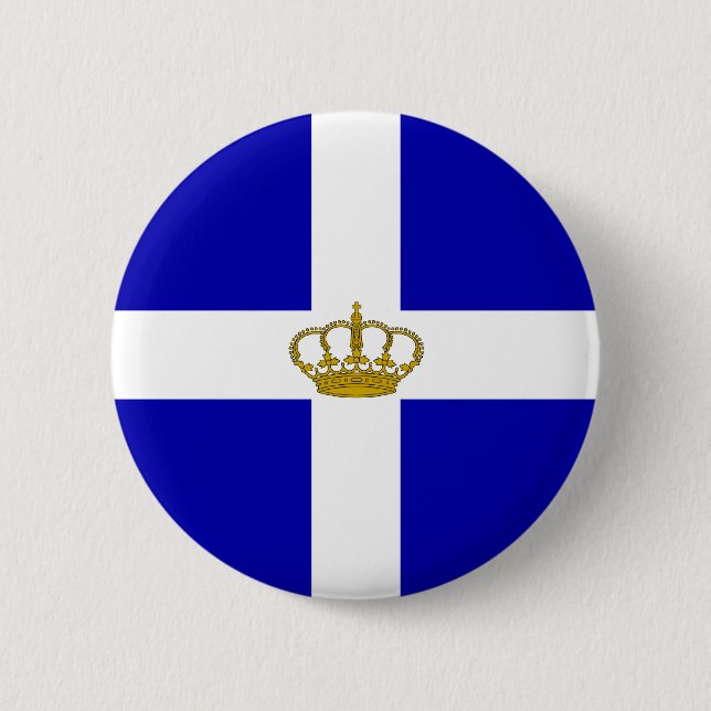 Badge Rond 5 Cm Énoncez   le royaume Grèce, Grèce (Devant)