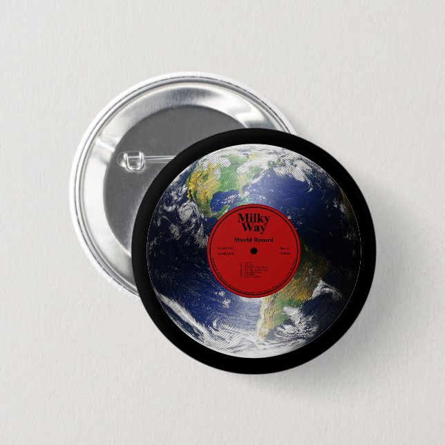 Badge Rond 5 Cm Enregistrement mondial - bouton (Devant & derrière)