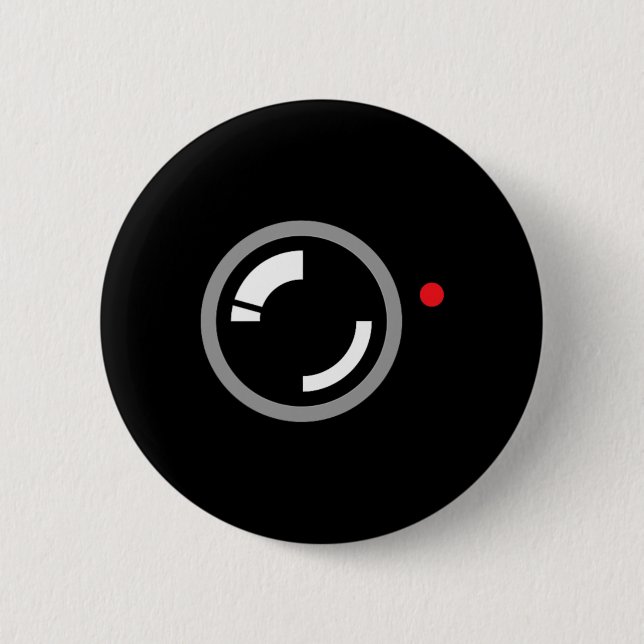 Badge Rond 5 Cm Enregistrement vidéo secret amusant Cameraman Hall (Devant)