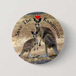 Badge Rond 5 Cm Enregistrer le bouton Kangaroos