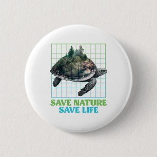 Badge Rond 5 Cm Enregistrer l'espèce protégée par la nature Enviro